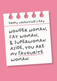 Tap to view You Are My Favourite Woman Valentine's Card