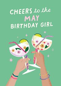 May Cheers Birthday Card