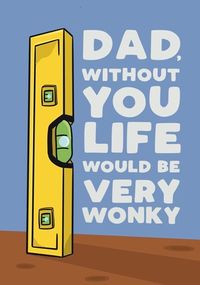 Tap to view Dad Life Would Be Wonky Father's Day Card