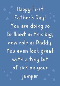 1st Fathers Day New Role as Daddy Card