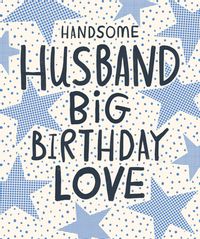 Handsome Husband Starry Birthday Card