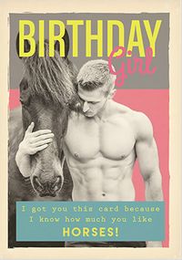 You Like Horses Birthday Card