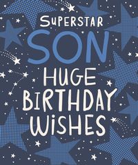 Tap to view Superstar Son Starry Birthday Card