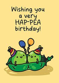 Tap to view Hap-Pea Birthday Card