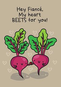 Tap to view Fiancé Heart Beets Birthday Card