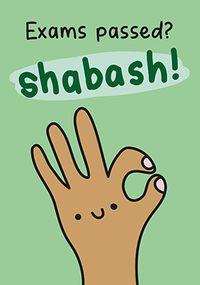 Tap to view Exams Passed? Shabash! Congratulations Card