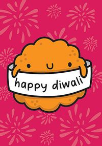 Pink Happy Diwali Card