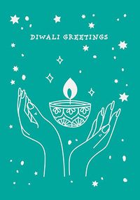 Tap to view Diwali Greetings Green Card