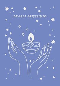 Diwali Greetings Blue Card