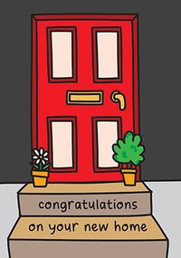 Red Front Door New Home Card