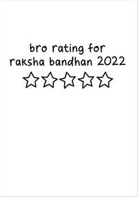 Bro Rating 2022 Rakhi Card