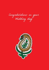 Red On Your Wedding Day Card