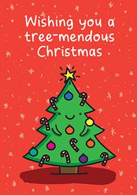 Treemendous Christmas Cute Card