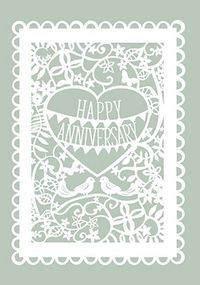 Tap to view Green  Happy Anniversary Card