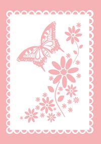 Pink Butterflies Card