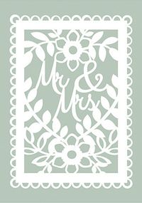 Tap to view Green Mr and Mrs Wedding Card