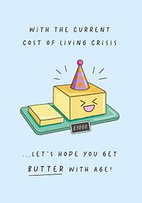Tap to view Butter With Age Birthday Card