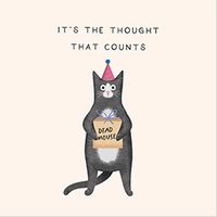 Tap to view The Thought That Counts Cat Birthday Card