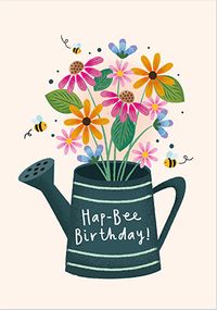 Tap to view Hapy-bee Birthday Flowers Card