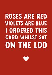 Ordered This on the Loo Card