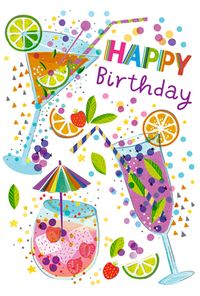 Happy Birthday Cocktail Card