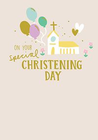 Balloons Special Christening Card