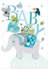 Tap to view Baby Boy Elephant Card