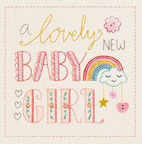 Rainbow New Baby Girl Card