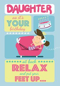 Tap to view Daughter Feet Up Birthday Card