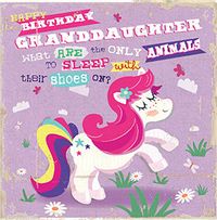 Tap to view Granddaughter Unicorn Shoes, Birthday Card