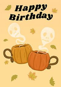 Tap to view Ghouls and Pumpkins Birthday Card