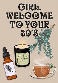 Girl Welcome to your 30s Birthday Card