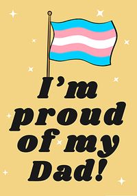 Trans Flag Fathers Day Card