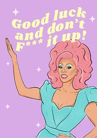Tap to view Good Luck and Don't F*** It Up Good Luck Card