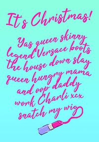 Tap to view It's Christmas Funny Spoof Card