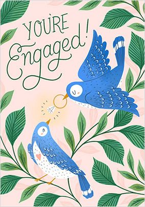 You're Engaged Birds Card