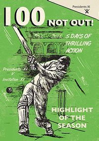 Not Out Cricket Birthday Card