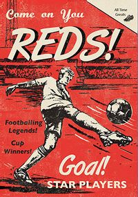 Reds Football Birthday Card