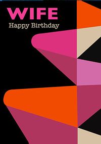 Tap to view Wife Modern Pattern Birthday Card