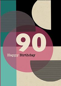 90th Birthday Modern Card