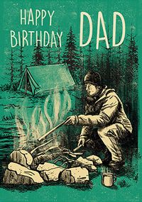 Dad Camping Birthday Card