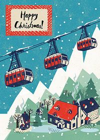 Cable Cars Christmas Card