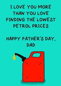Tap to view Lowest Petrol Prices Father's Day Card