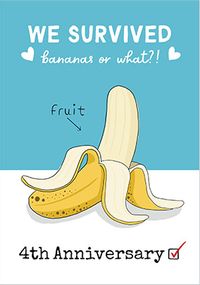 Banana Anniversary Card