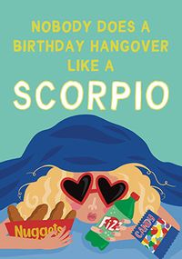 Tap to view Scorpio Party Hangover Birthday Card