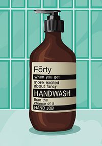 Tap to view Forty Handwash Birthday Card