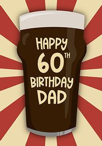 60th Birthday Dad Beer Card