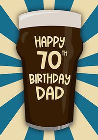 Tap to view 70th Birthday Dad Beer Card