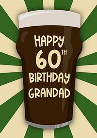 60th Birthday Grandad Beer Card