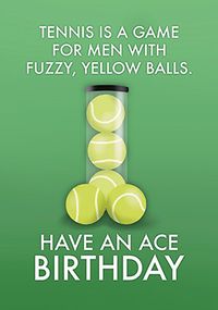 Tap to view Fuzzy Yellow Balls Birthday Card